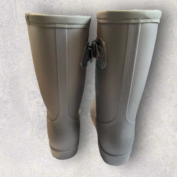 Fubotao Women's Mid Calf Rain Boots Anti slip Waterproof, Gray, Size US 9/ EU 40 - Picture 3 of 8